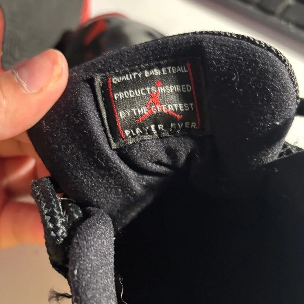 Jordan Black and Red Sneakers